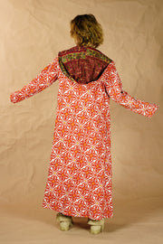 Bohemian Sustainable Fashion - Reversible Jacket ‘Isa’ • M/L • long • cotton lining - Uma Nomad