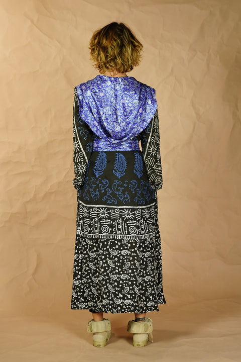 Bohemian Sustainable Fashion - Reversible Jacket ‘Isa’ • XS/S • long (with colouring stains on one side) - Uma Nomad