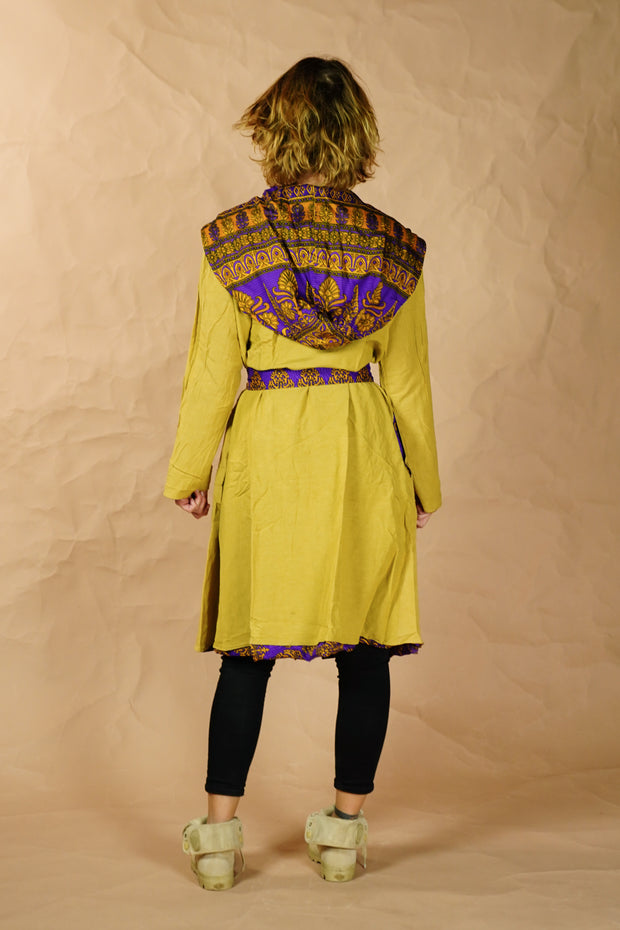 Bohemian Sustainable Fashion - Reversible Jacket ‘Isa’ • M/L • short • cotton lining - Uma Nomad